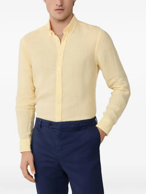 Hackett London chemise en lin Brompton à boutonnière