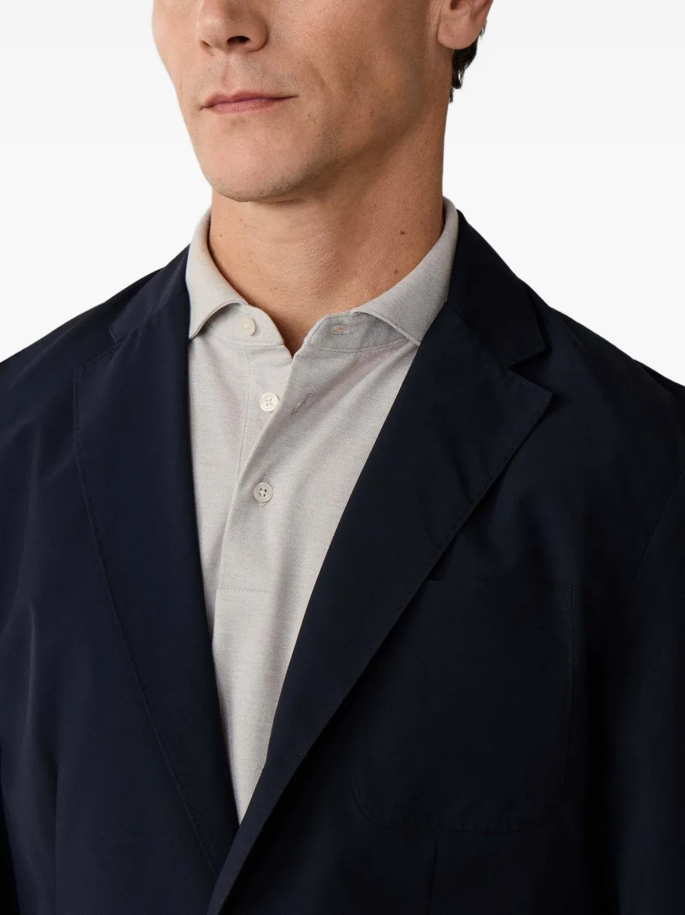 Hackett Single-breasted Lightweight Blazer In Blue