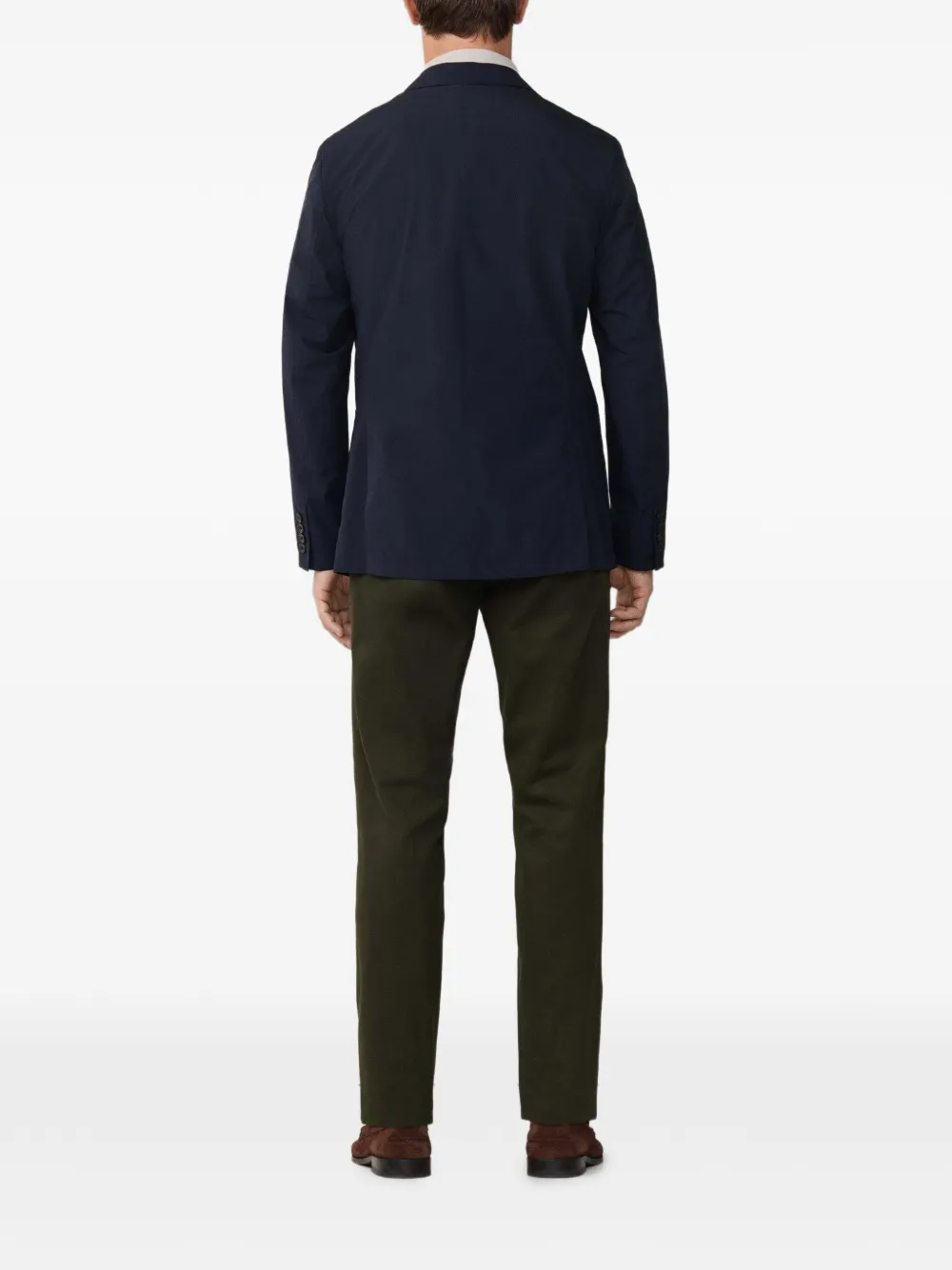 Hackett Single-breasted Lightweight Blazer In Blue
