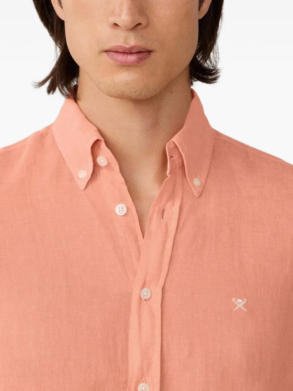 Hackett Brompton Buttoned Shirt In Orange