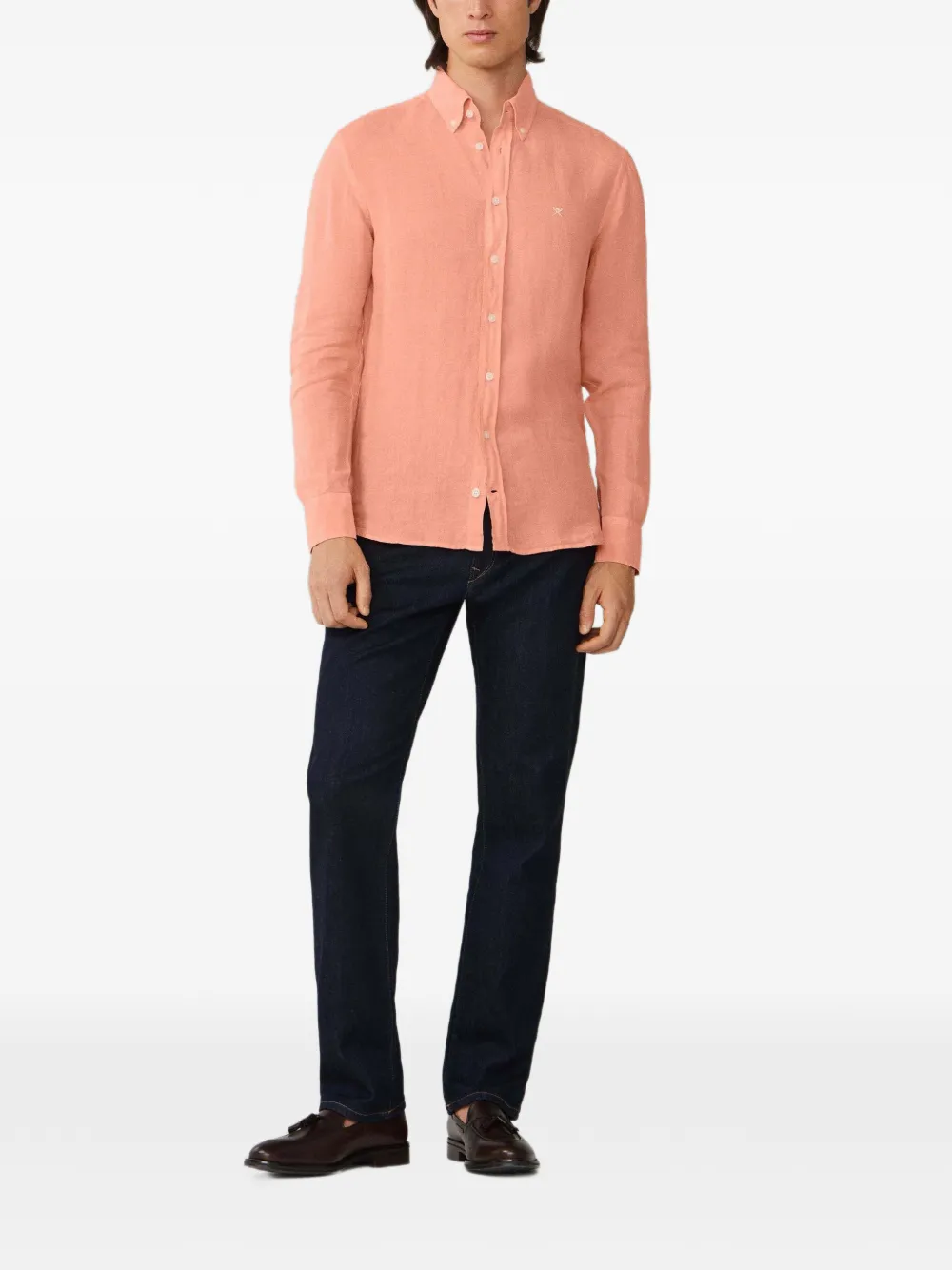Hackett Brompton Buttoned Shirt In Orange