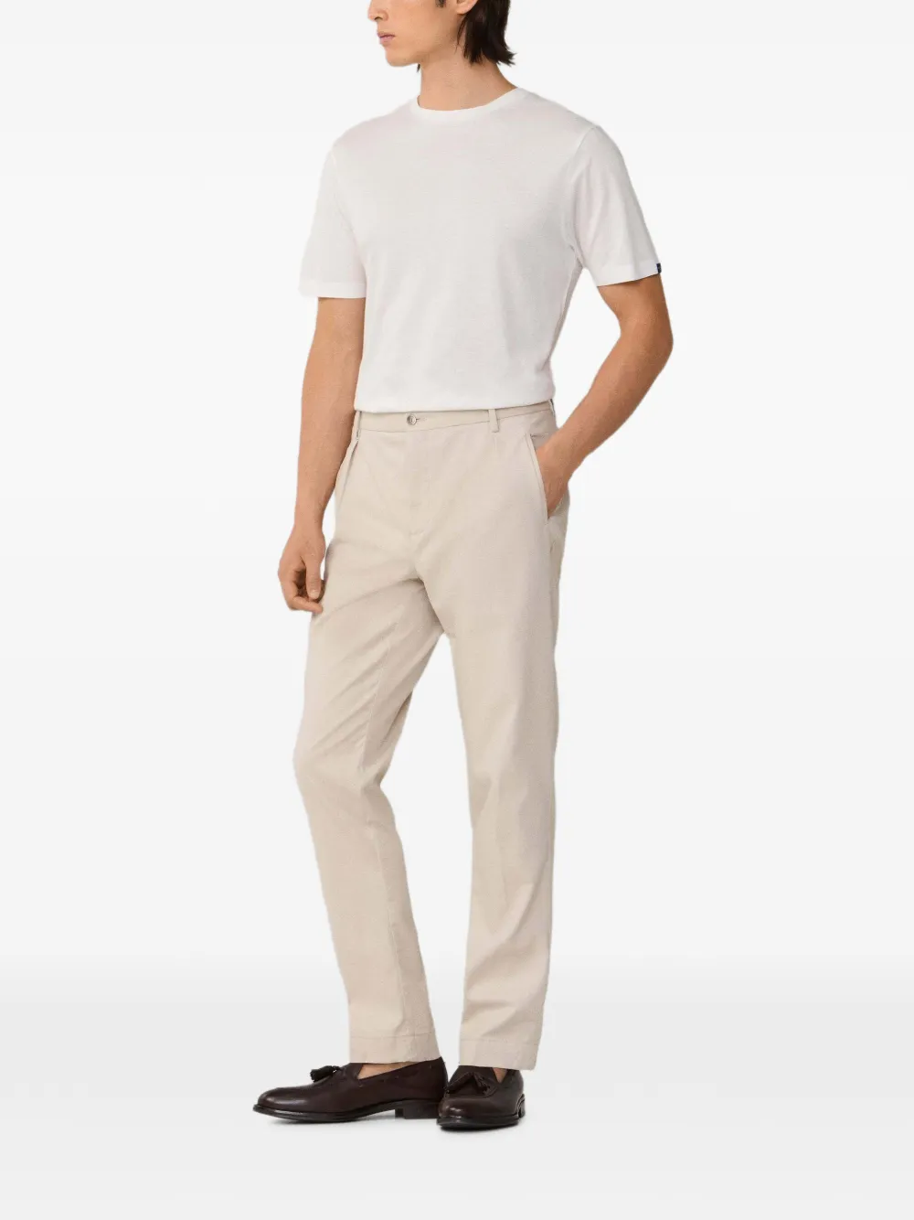 Hackett London Sloane broek met toelopende pijpen Beige