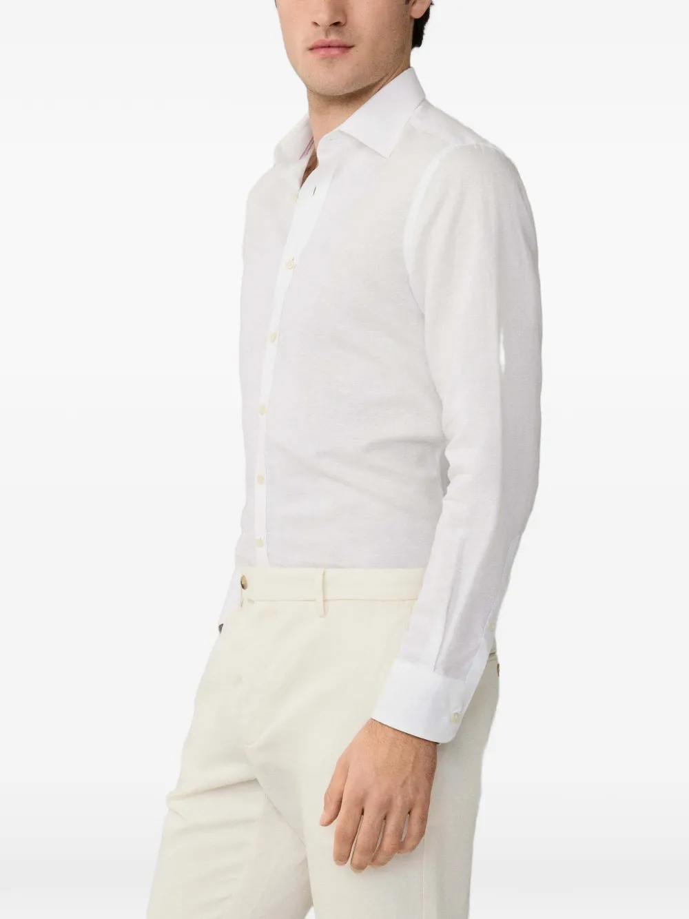 Hackett London Overhemd met puntige kraag Wit