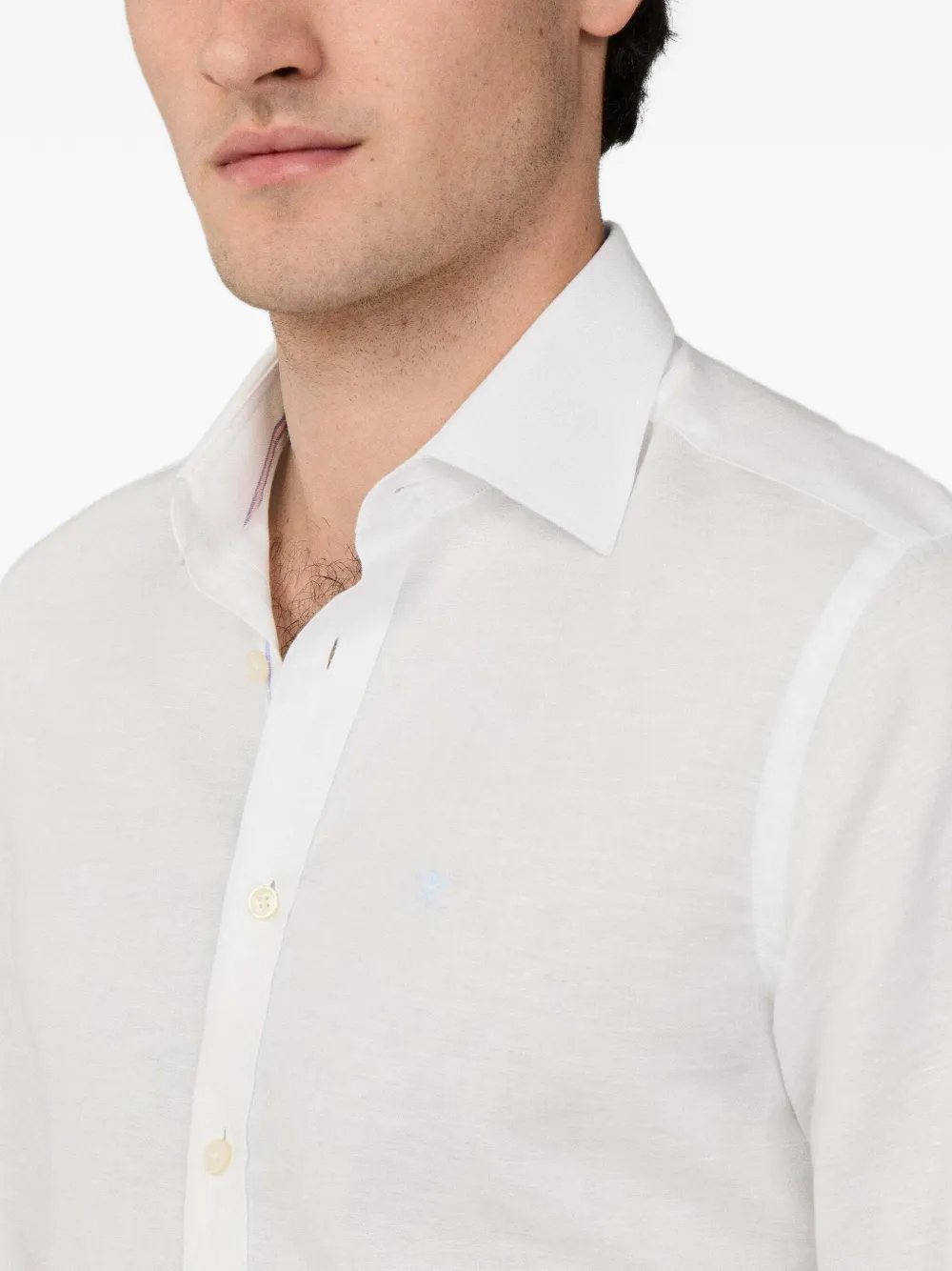 Hackett London Overhemd met puntige kraag Wit