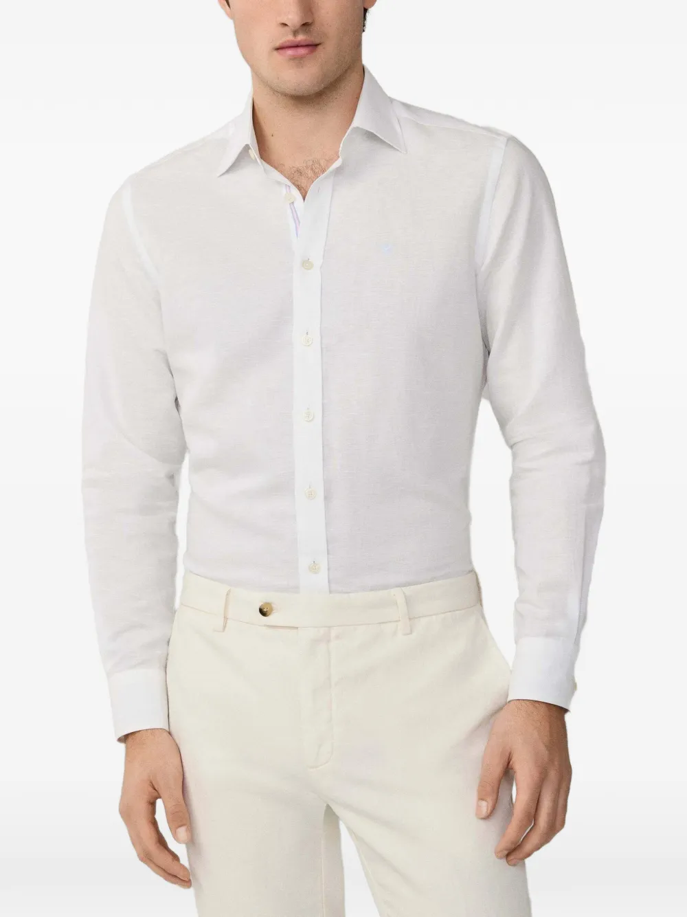 Hackett Pointed-collar Shirt In White