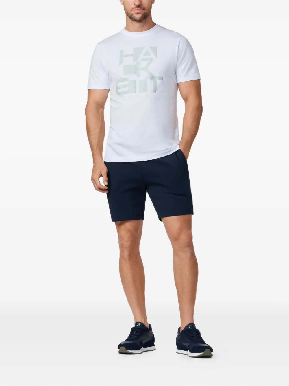 Hackett Logo-print T-shirt In White