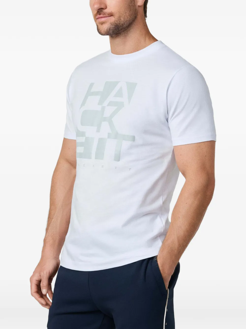 Hackett Logo-print T-shirt In White