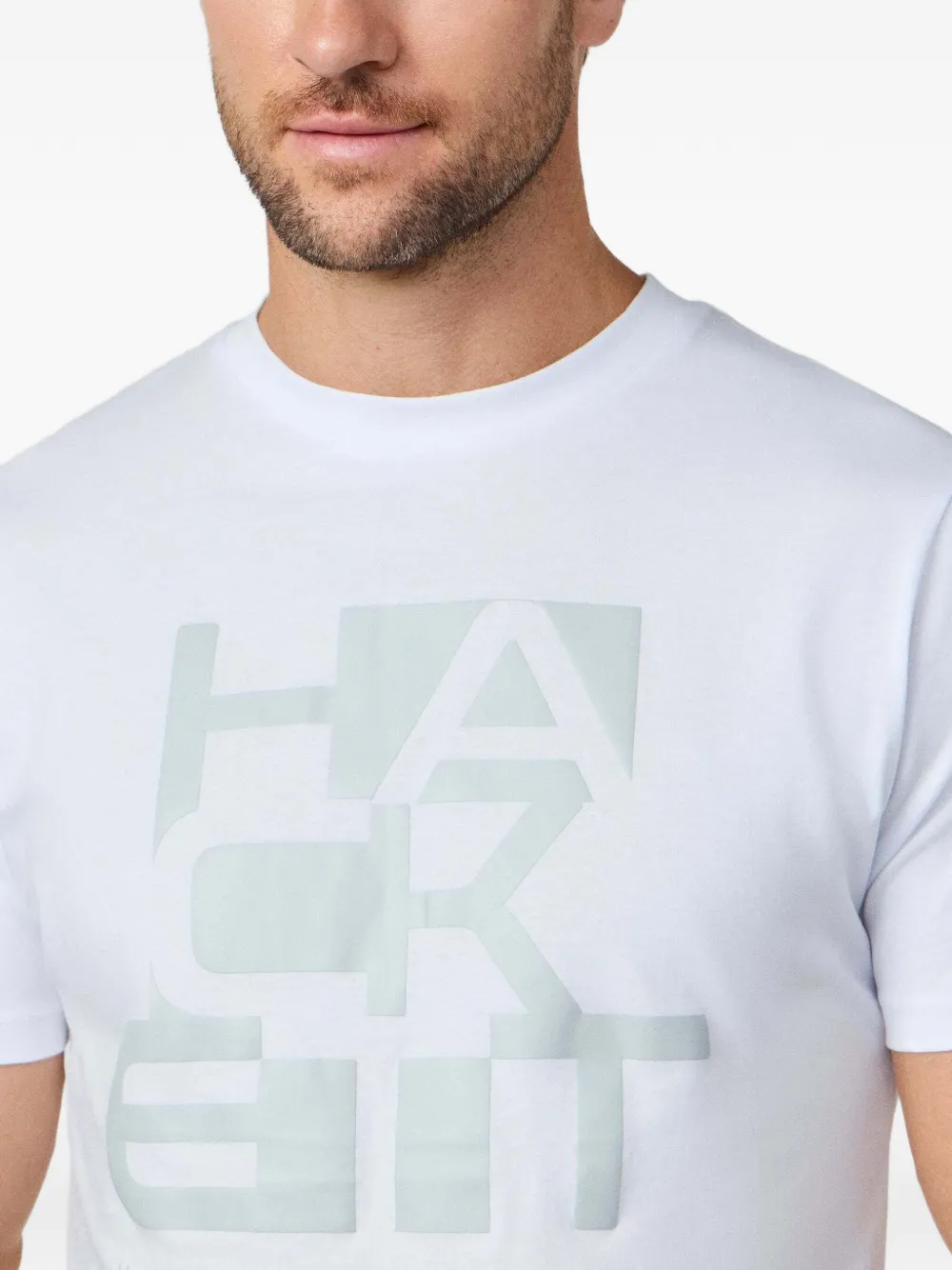 Hackett Logo-print T-shirt In White