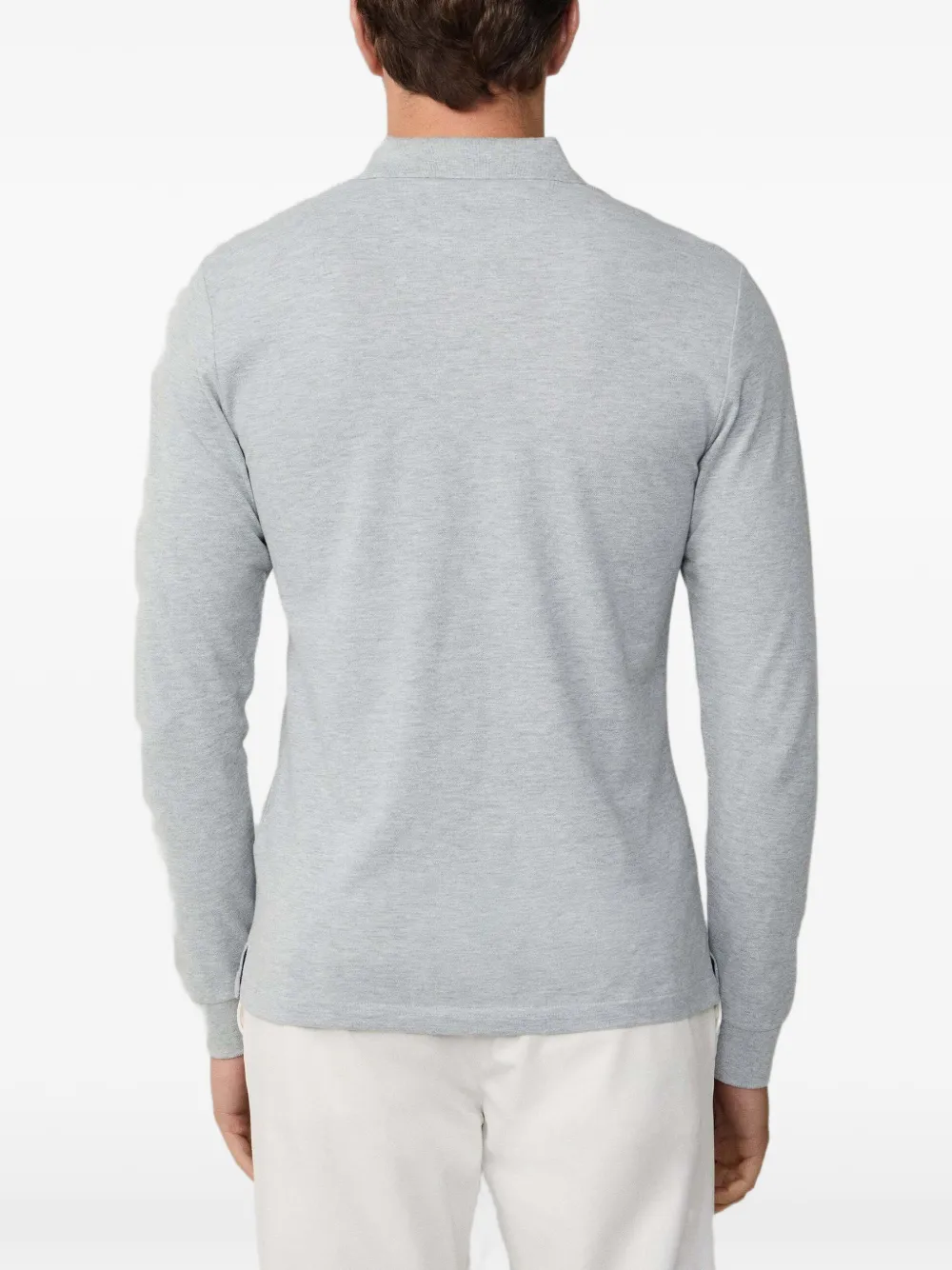 Hackett London Poloshirt met lange mouwen Grijs