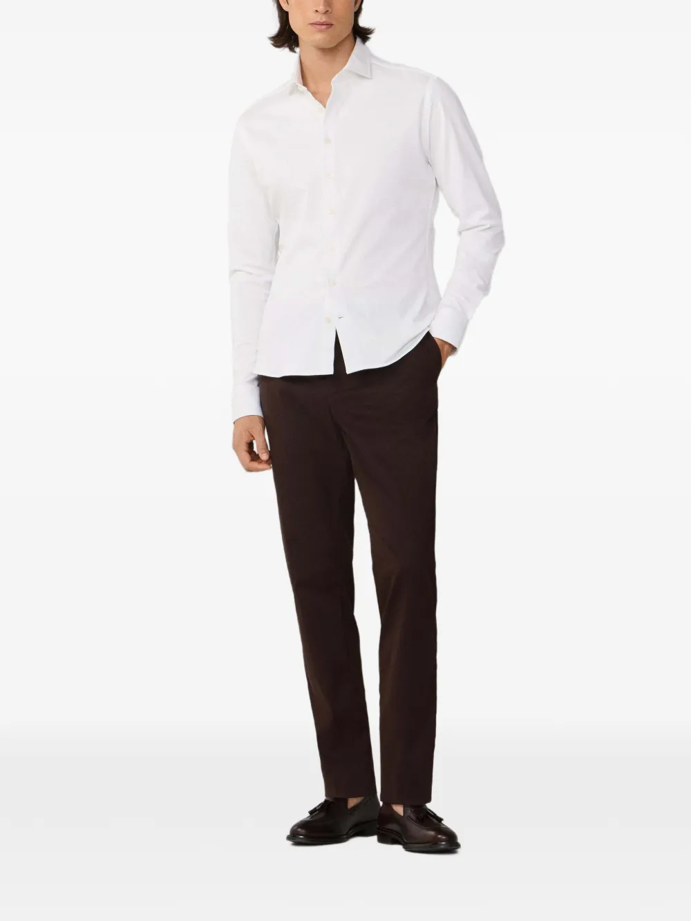 Hackett London Overhemd met knopen Wit
