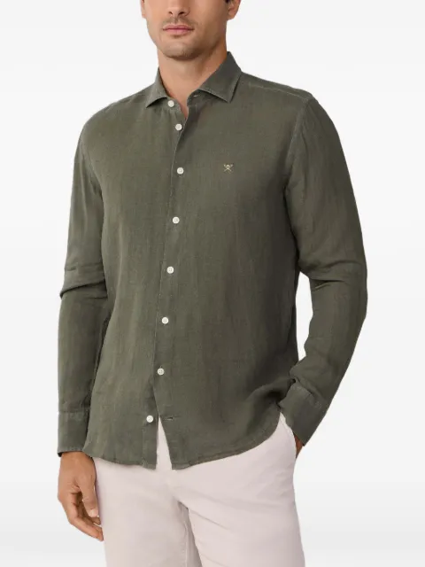 Hackett garment-dyed linen shirt