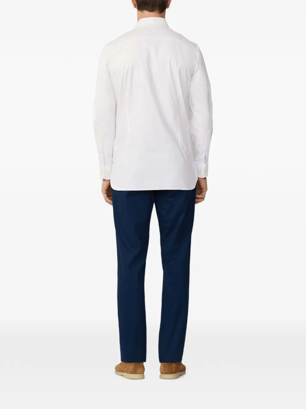 Hackett Long-sleeve Buttoned Shirt In White
