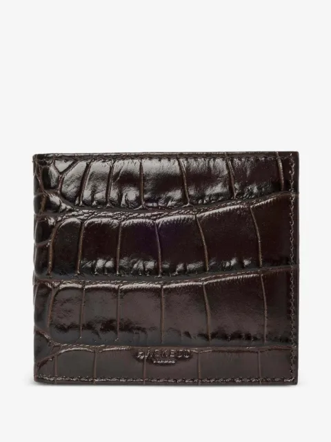 Hackett London croc-stamped billfold wallet