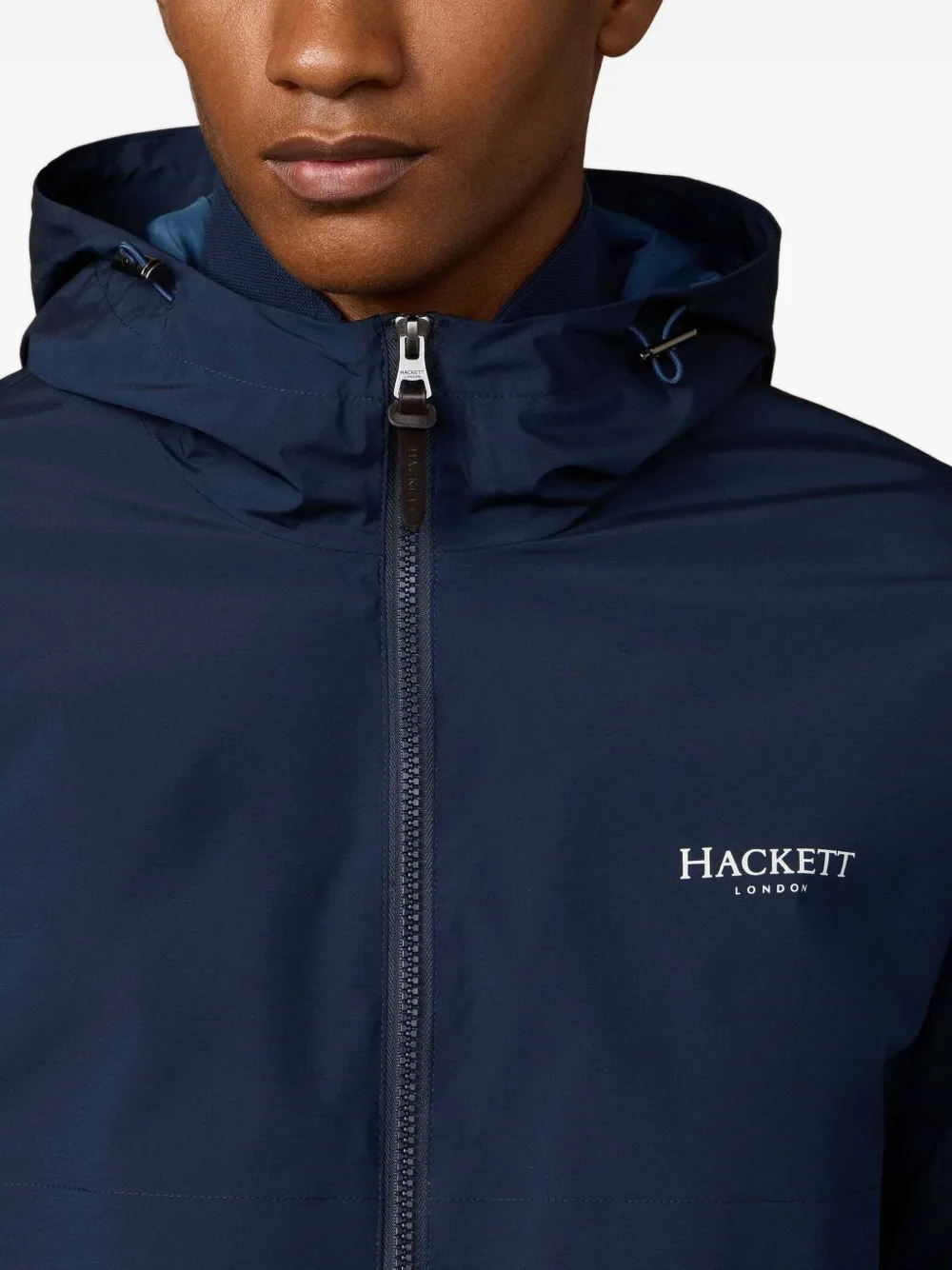 Hackett London Heritage capuchon met ritssluiting Blauw