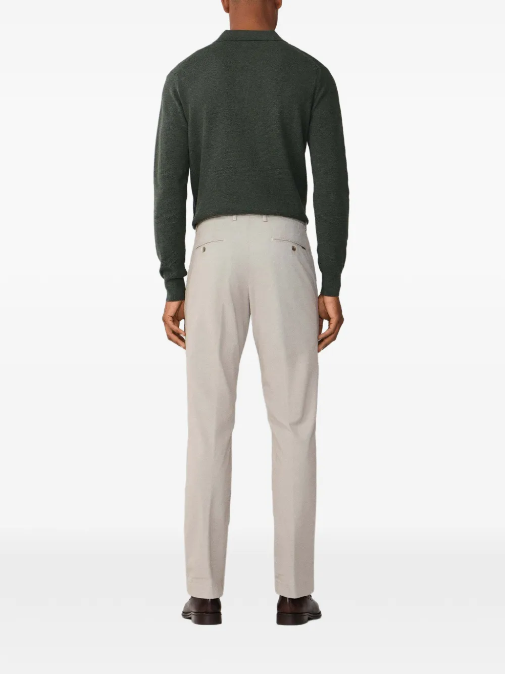 Hackett London Kensington broek met riemlus Beige