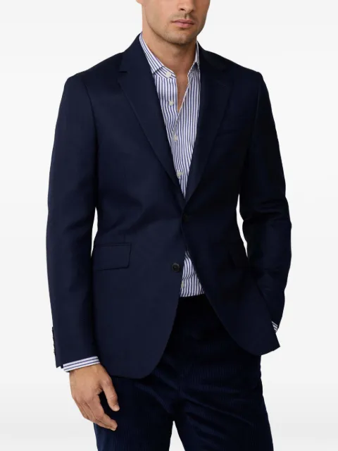 Hackett London hopsack-weave notch-lapel blazer