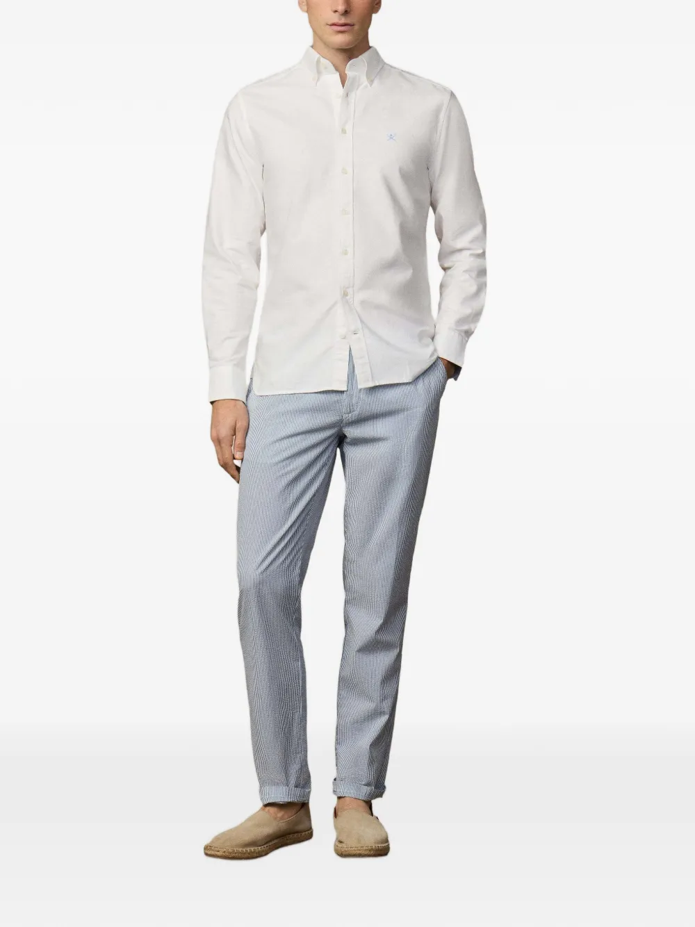 Hackett London Heritage Oxford overhemd met knopen Wit