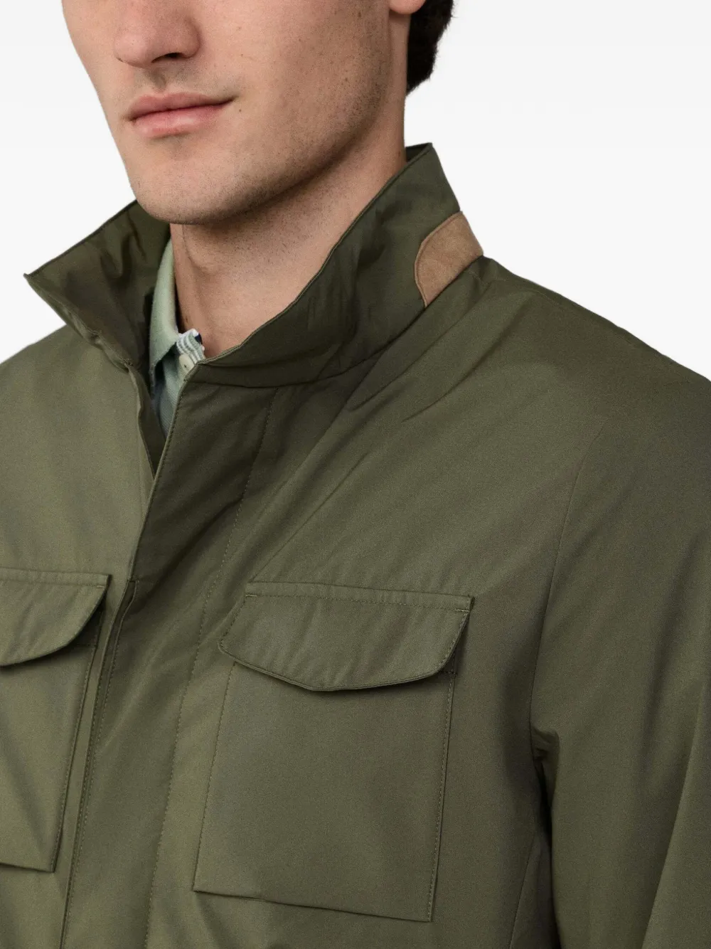 Hackett Tech Velo Four-pocket Jacket In Green