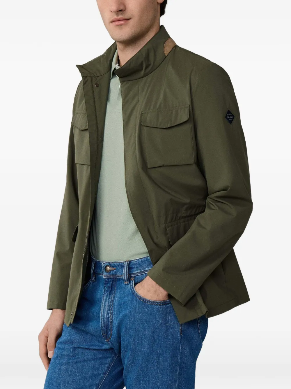 Hackett Tech Velo Four-pocket Jacket In Green