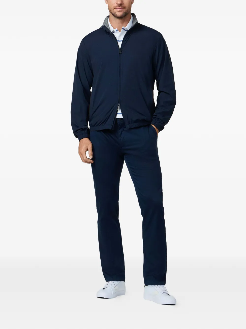 Hackett Driver Blouson Jacket In Blue
