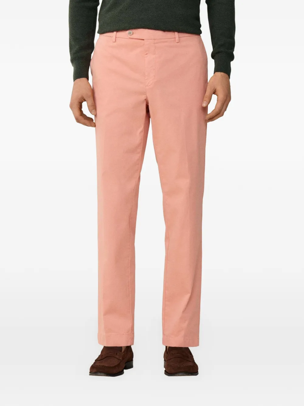 Hackett Sanderson Tailored-fit Trousers In Pink