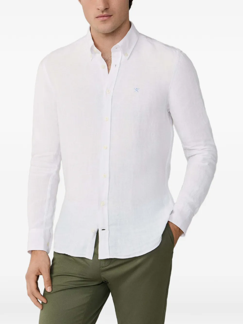 Hackett Long-sleeve Shirt In White