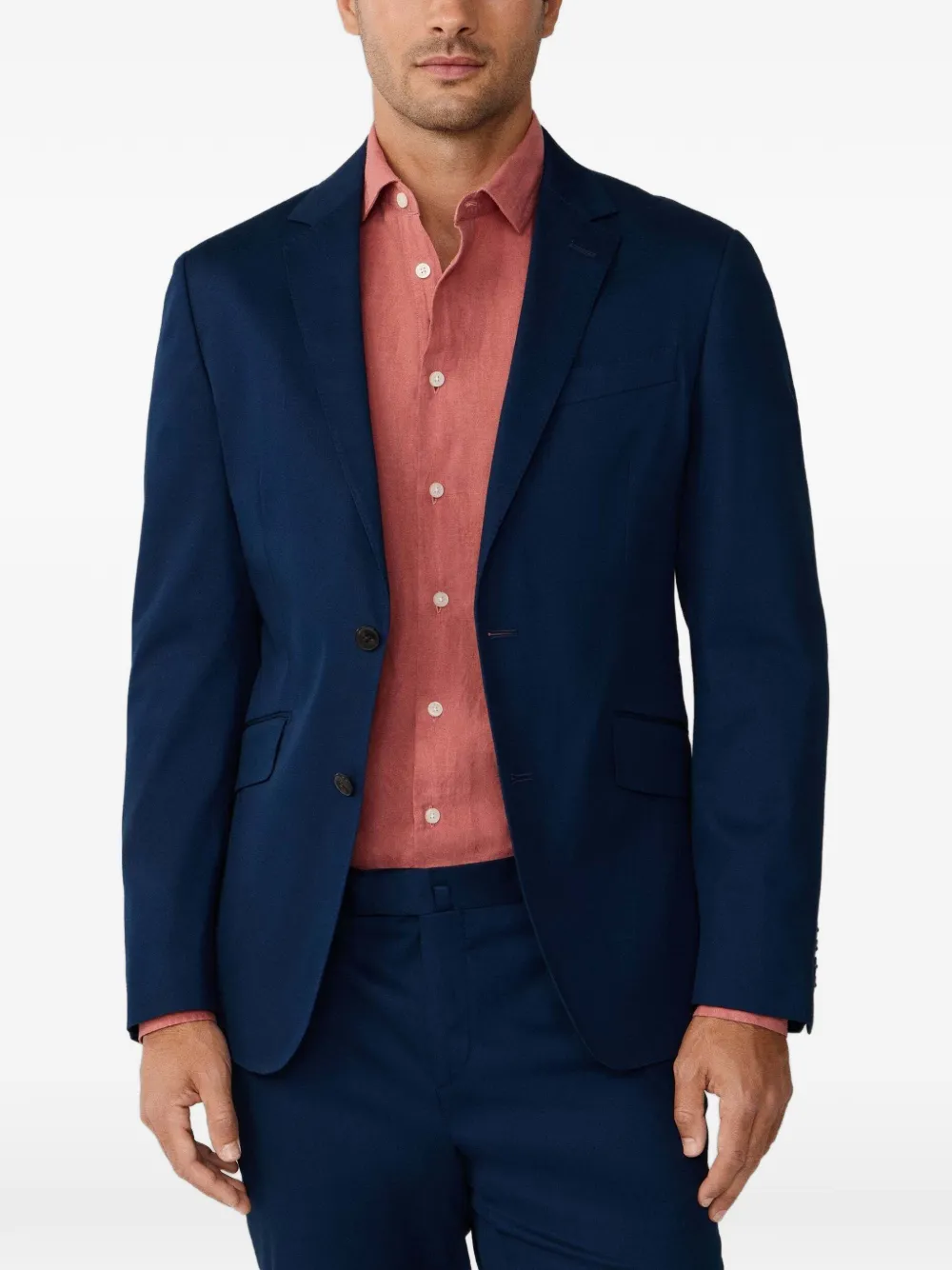 Hackett London Single-breasted Notch-lapel Blazer In Blue