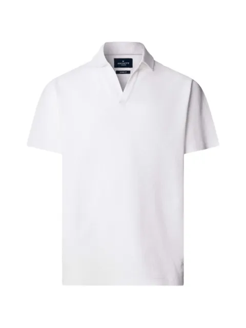 Hackett London honeycomb-knit johnny-collar T-shirt