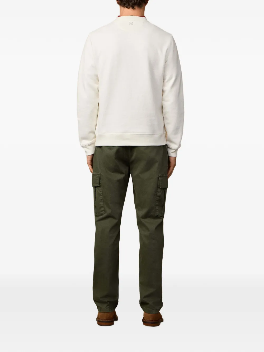 Hackett Embroidered Sweatshirt In White