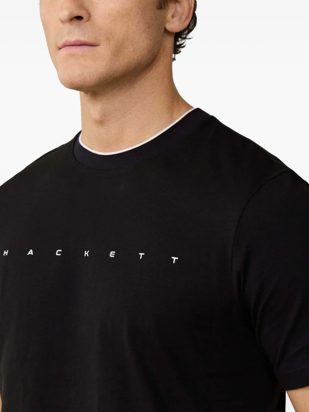Hackett Logo-print T-shirt In Black