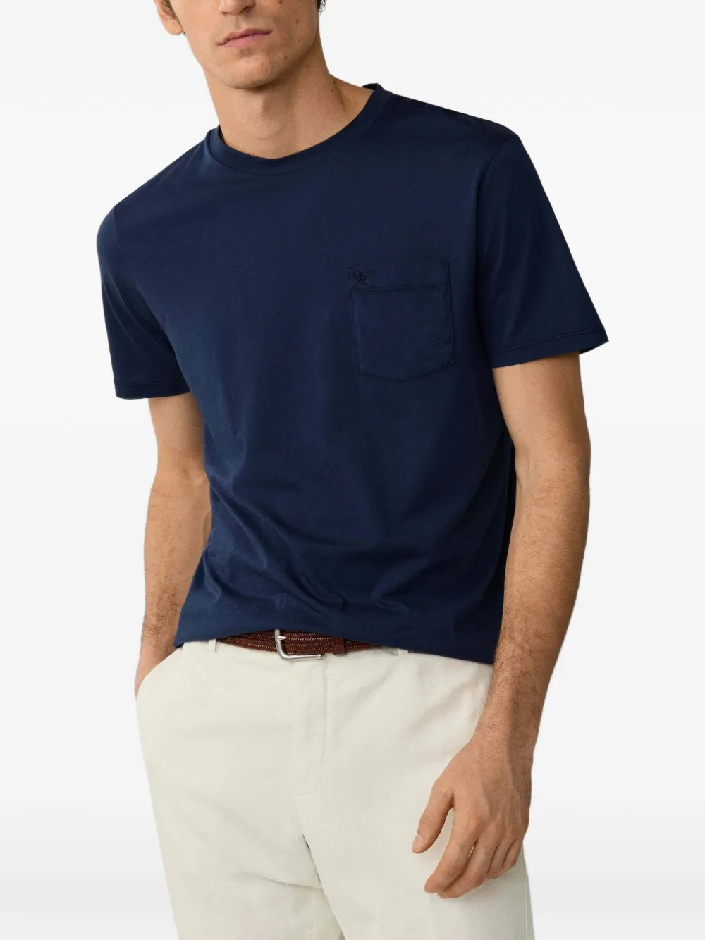 Hackett London T-shirt met zak Blauw