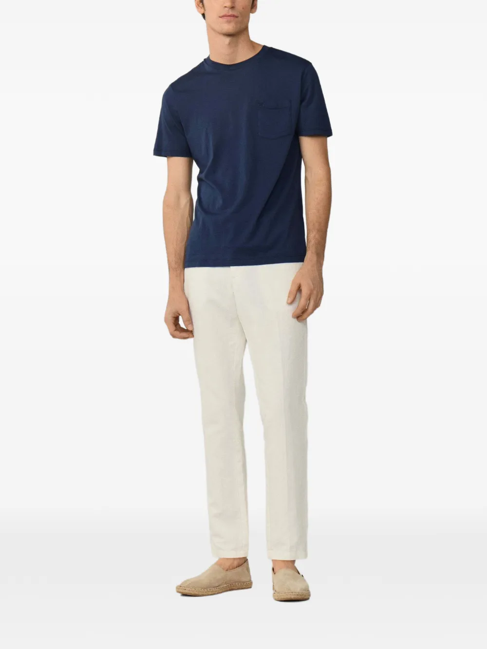 Hackett London T-shirt met zak Blauw