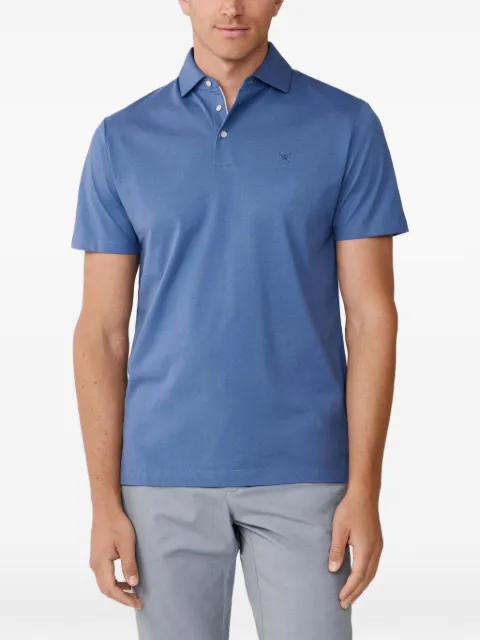 Hackett London embroidered buttoned polo shirt
