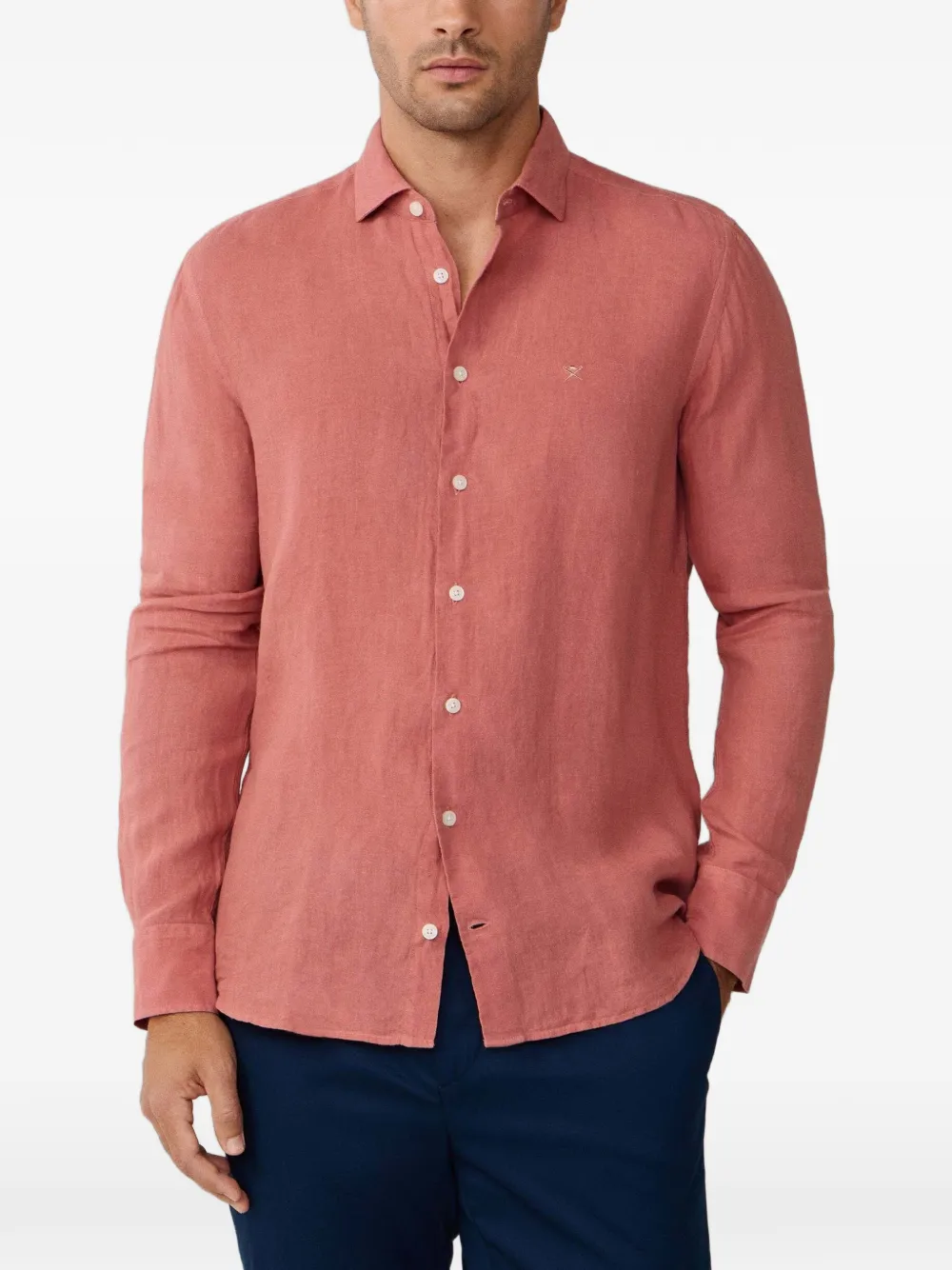 Hackett Kent Cutaway-collar Shirt In White