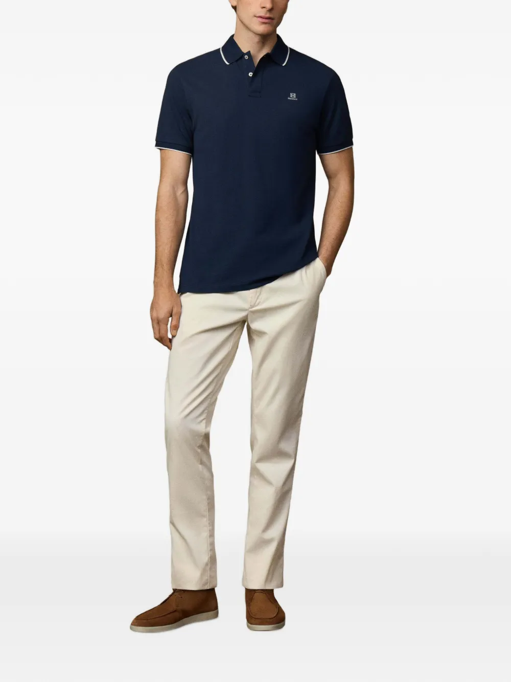 Hackett London Heritage H poloshirt met afwerking Blauw