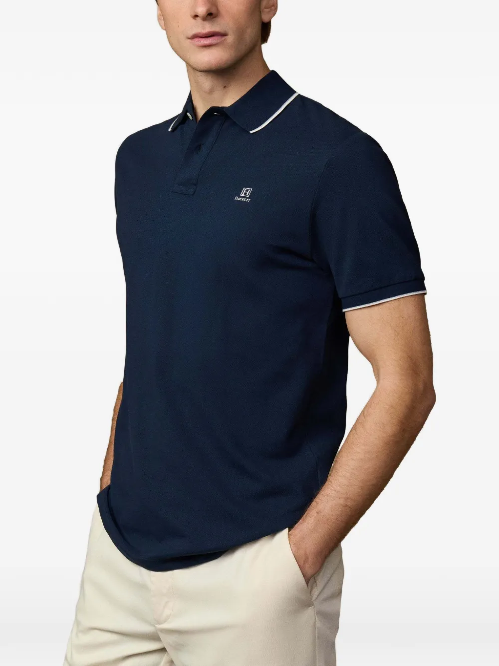 Hackett London Heritage H poloshirt met afwerking Blauw
