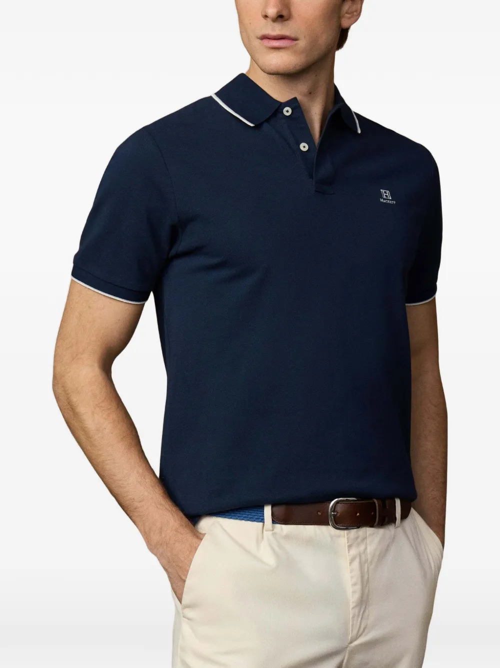 Hackett London Heritage H poloshirt met afwerking Blauw