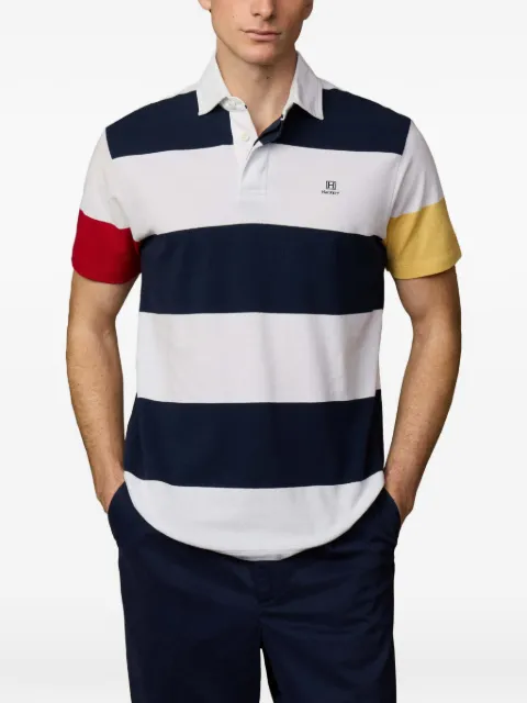 Hackett London striped rugby polo shirt