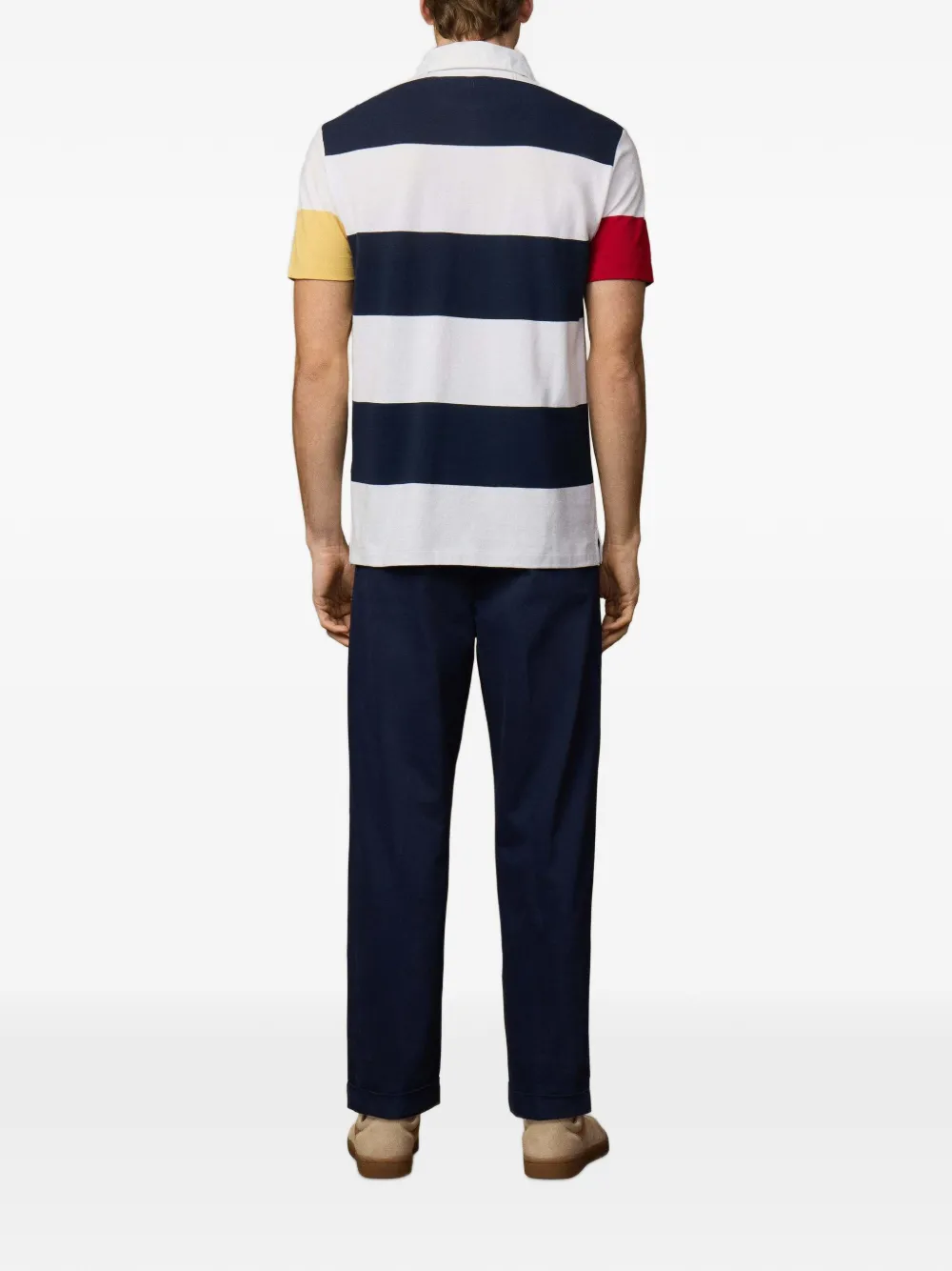 Hackett Striped Rugby Polo Shirt In Multi