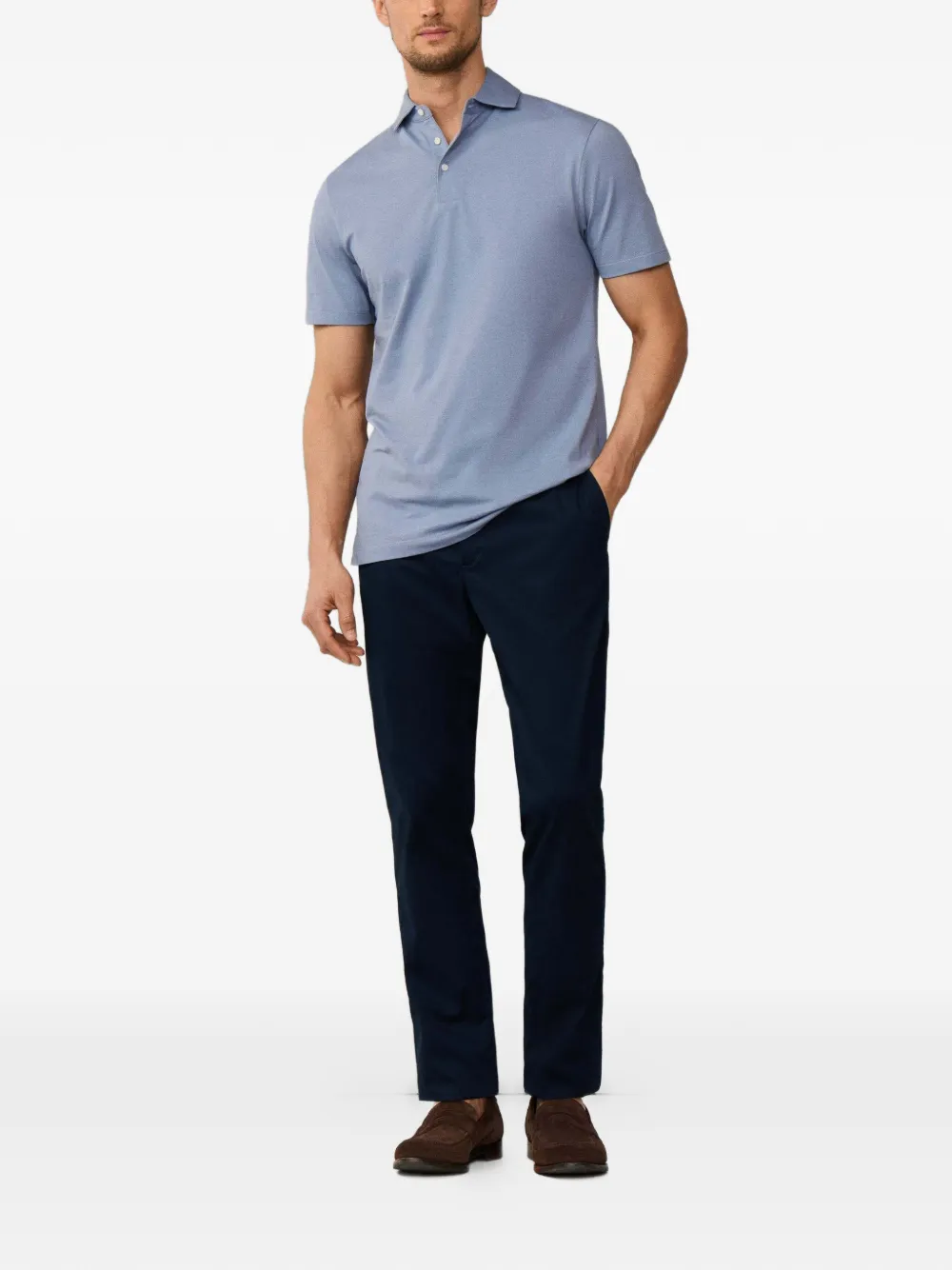 Hackett London Katoenen poloshirt Blauw