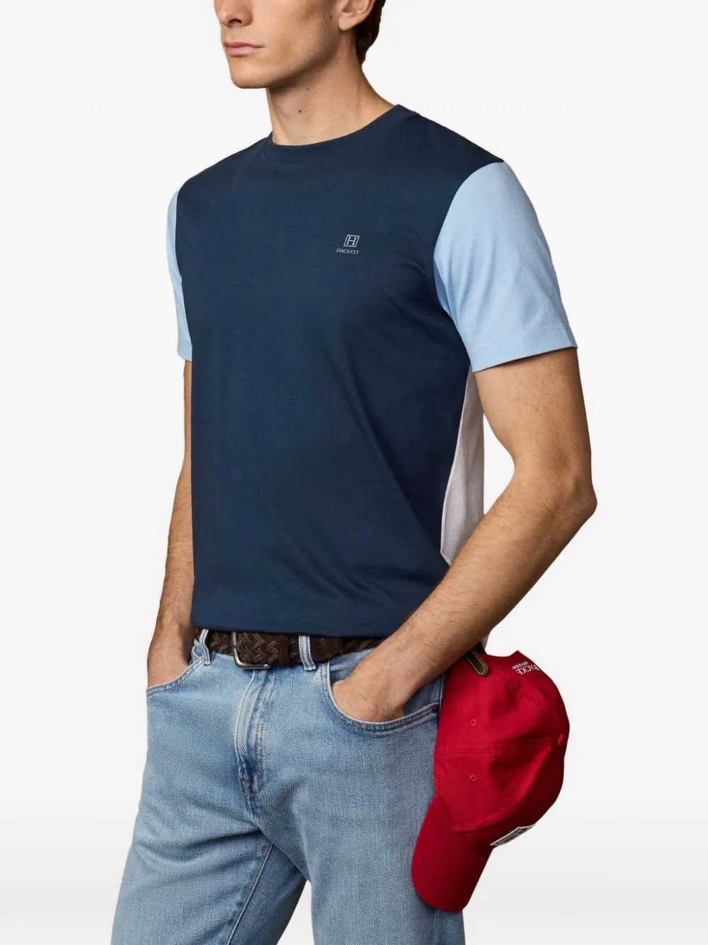 Hackett Logo-print T-shirt In Blue