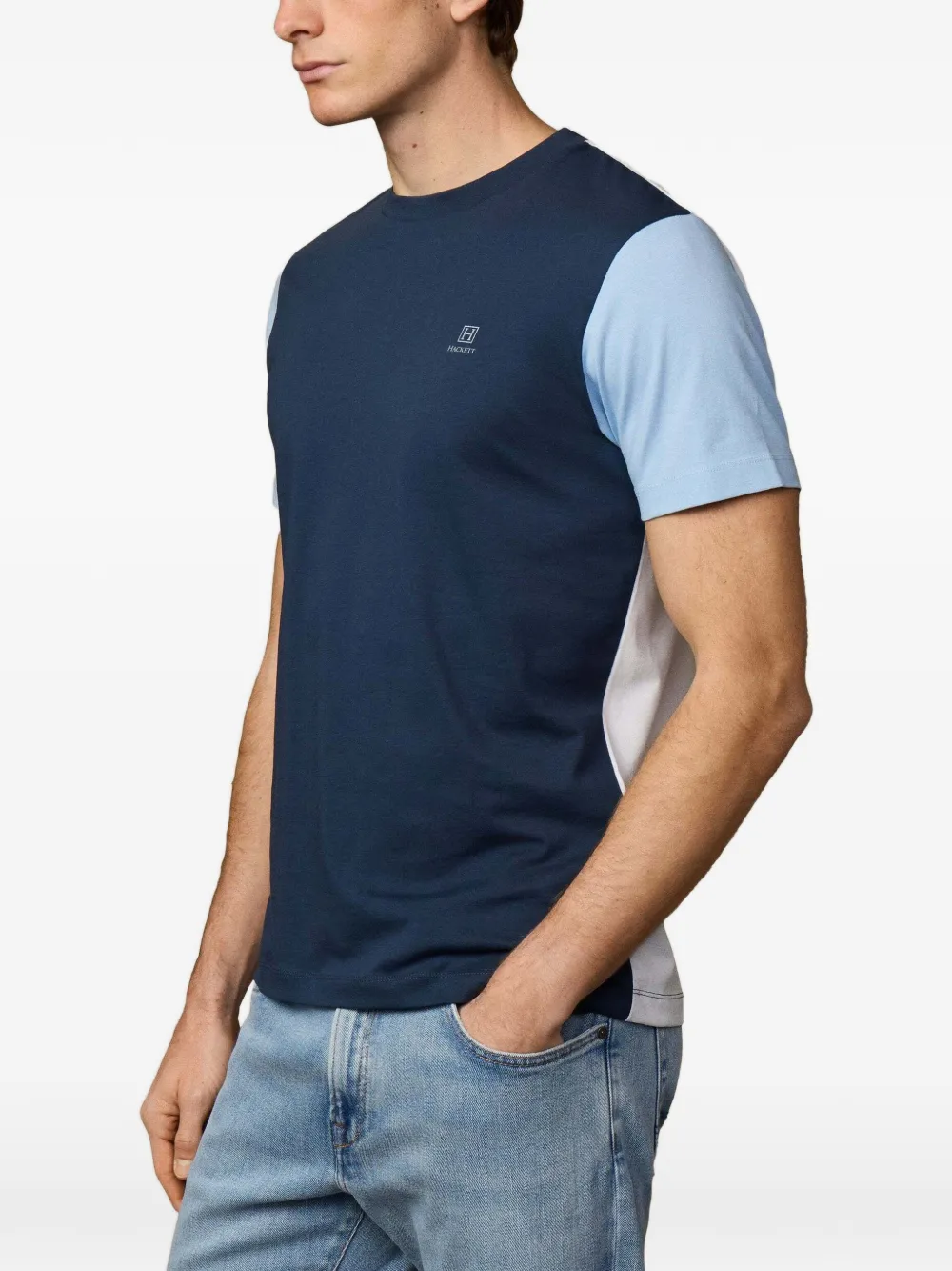 Hackett Logo-print T-shirt In Blue
