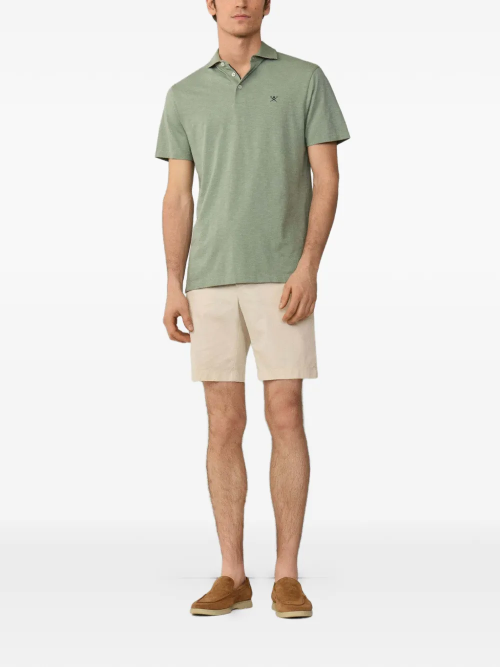 Hackett London Klassiek poloshirt met borduurwerk Groen