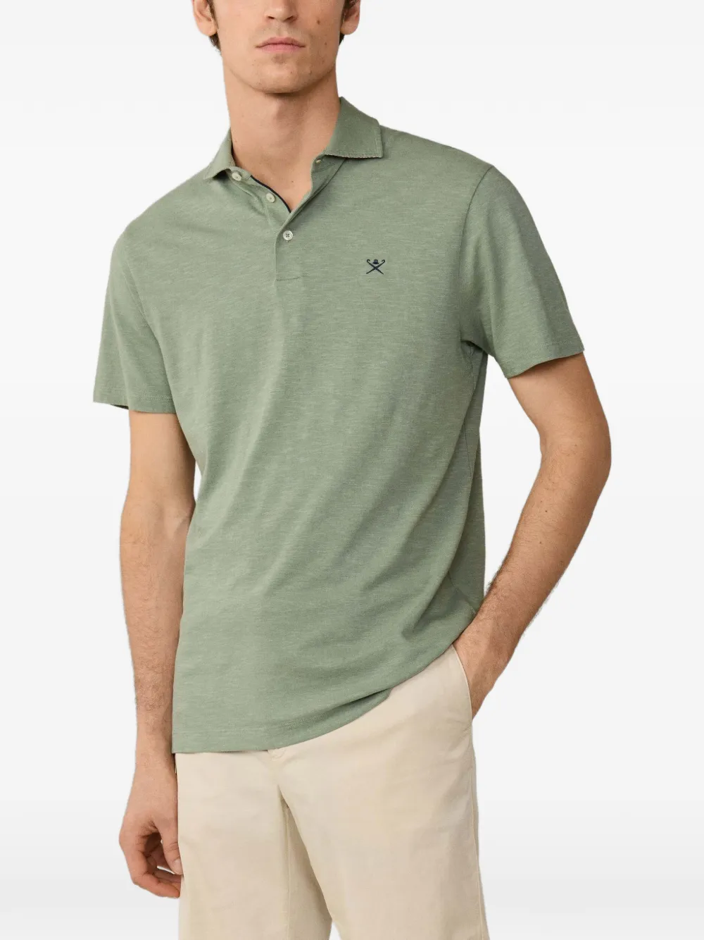 Hackett London Klassiek poloshirt met borduurwerk Groen