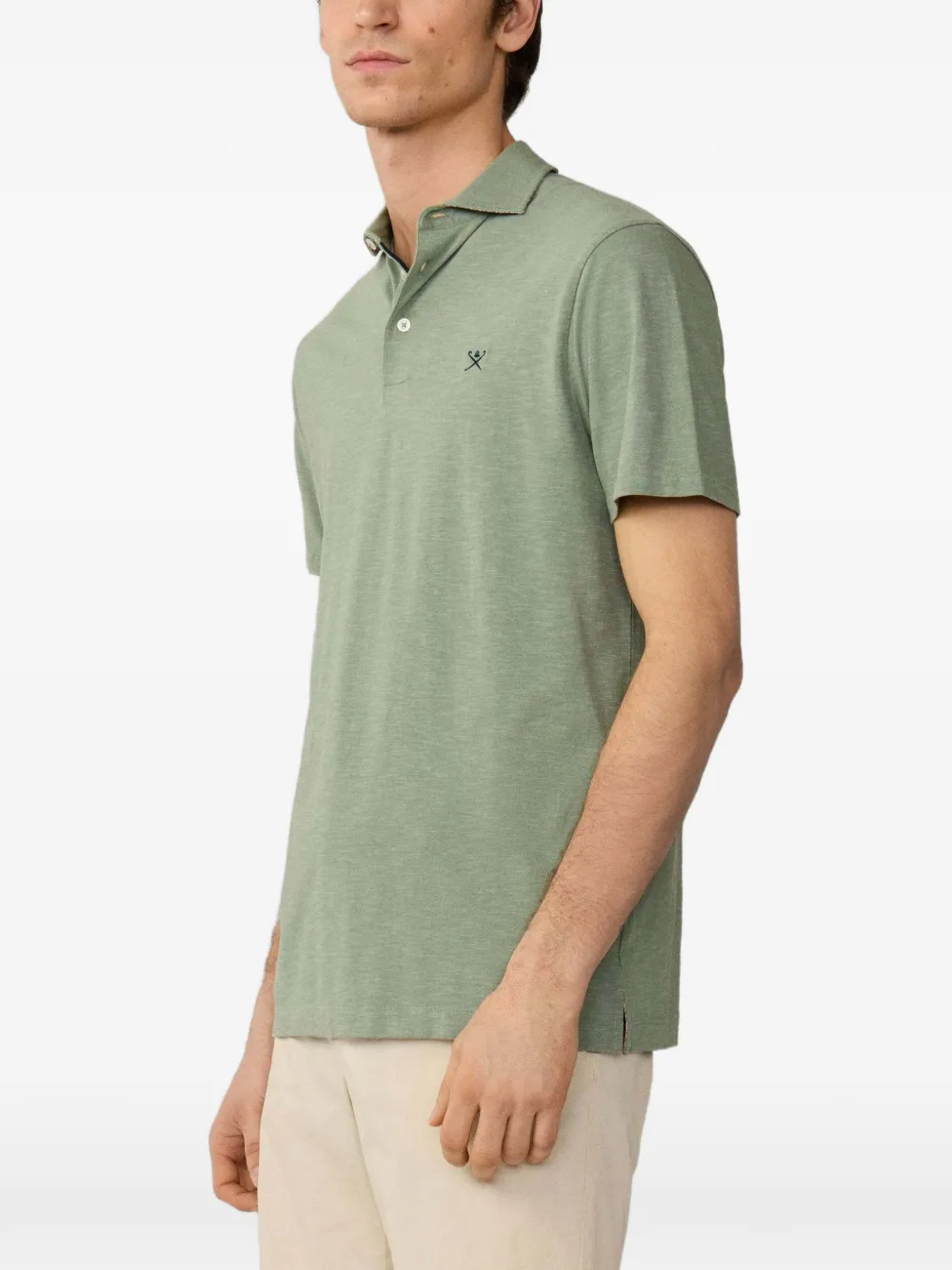 Hackett London Klassiek poloshirt met borduurwerk Groen