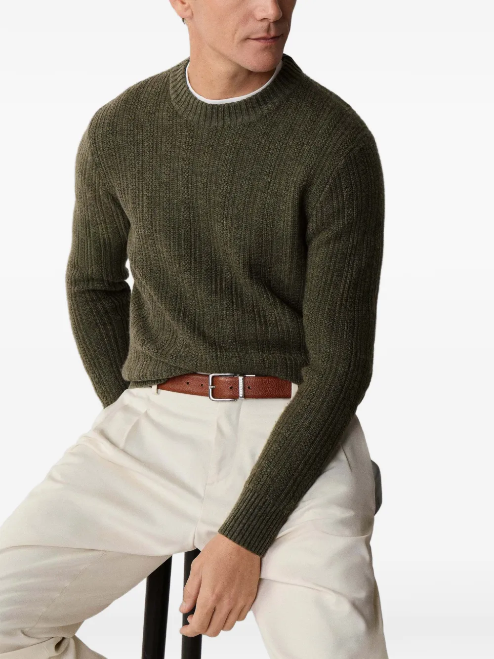 Hackett London Trui met ronde hals Groen