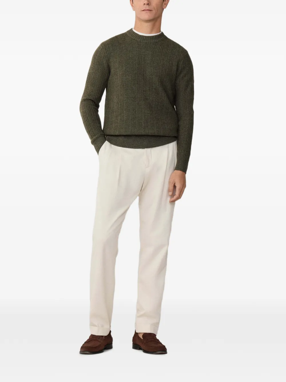 Hackett London Trui met ronde hals Groen
