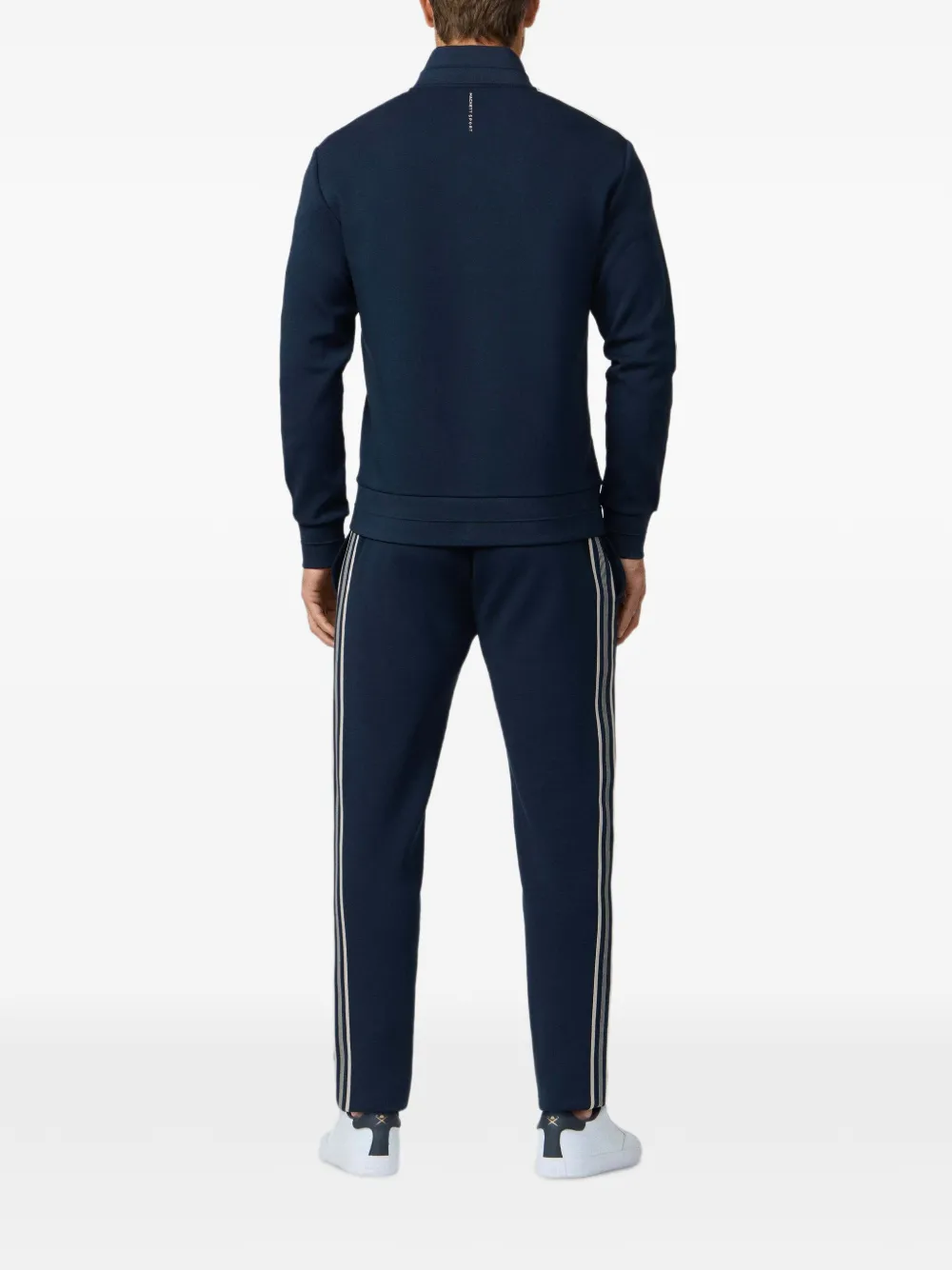 Hackett London Sweater met band en rits Blauw