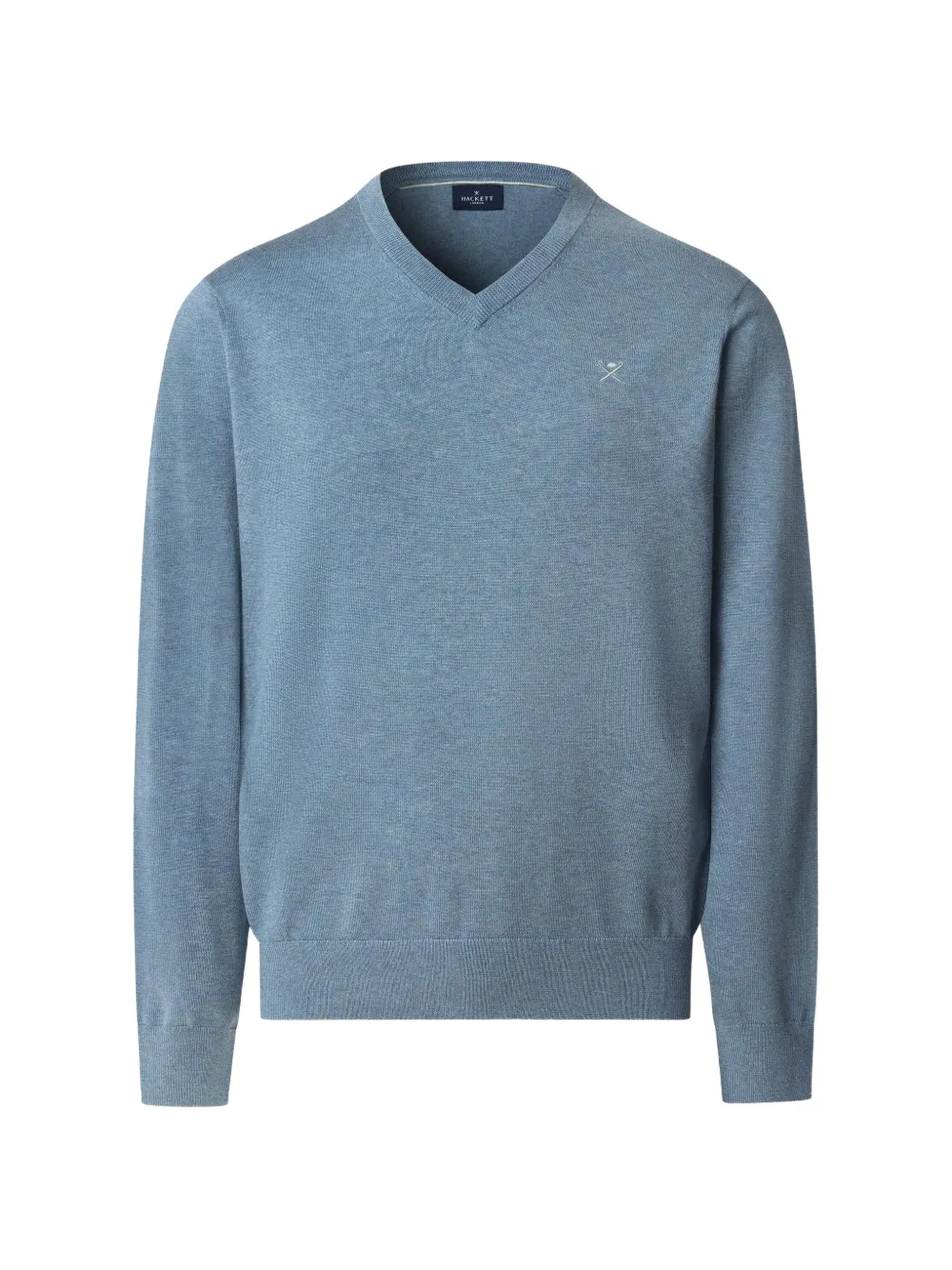 Hackett V-neck Embroidered Sweater In Multi