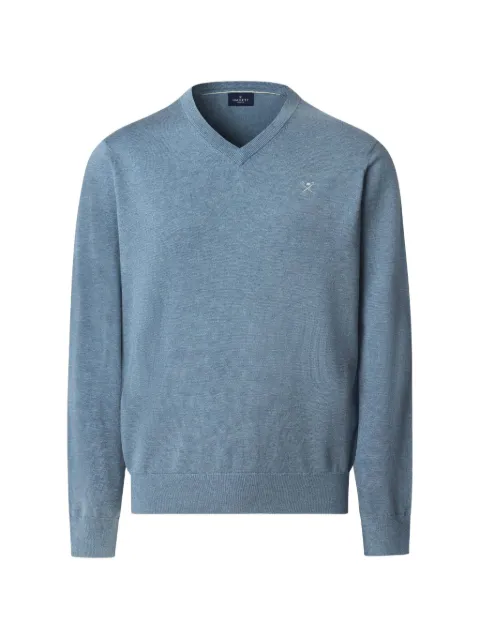 Hackett London V-neck embroidered sweater